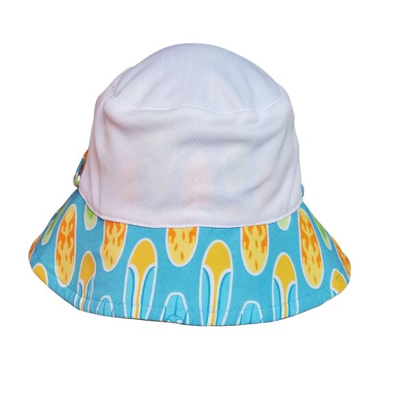 I Play Baby Bucket Sun Hat 9–18 Months Aqua Surfboard UPF 50+ - Picture 5 of 10